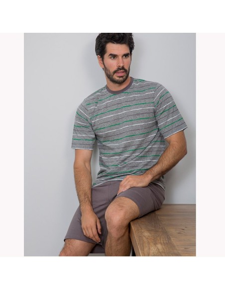pijama de verano para hombre en manga corta de muslher 235014