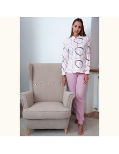 pijama muslher de mujer para invierno 236602 rosa en punto milano