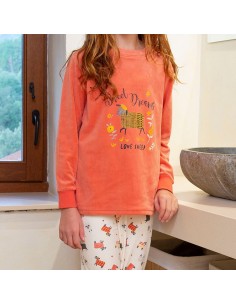 pijama de invierno para niña en tejido suave 234611 muslher