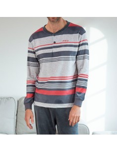 pijama de invierno para hombre en tejido spandex muslher 235609