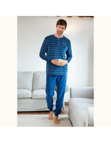 pijama de hombre para invierno en terciopelo muslher 235604