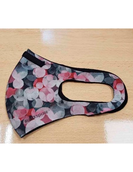 mascarilla blackspade homologada negra lunares rosas