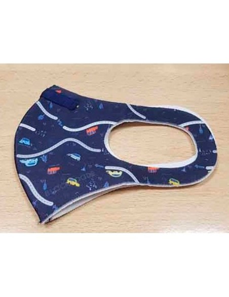 mascarilla infantil homologada para niño blackspade coches