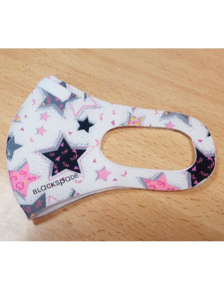 mascarilla homologada de niña blackspade estrellas