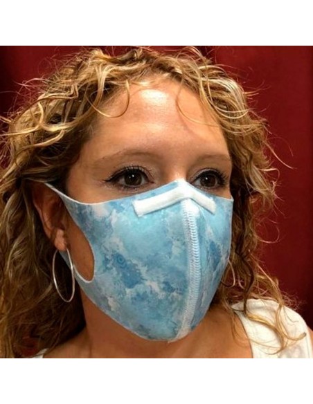 mascarilla homologada blackspade moteado azul