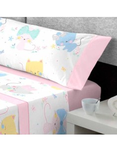 sabanas infantiles de tela para cama modelo kity rosa catotex
