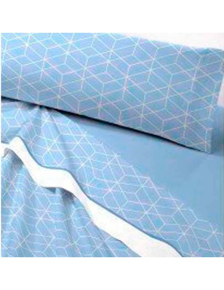 sabanas de pirineo para cama de catotex modelo lea azul