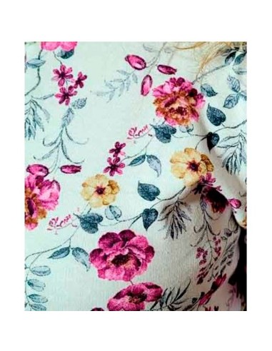 Camisón en algodón cálido de mujer magenta leniss