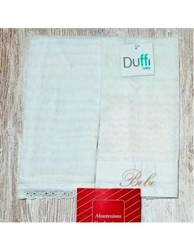 pack de 2 gasas para bebe duffi en beig