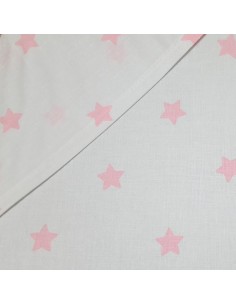 juego de sabanas para maxicuna de bebe en algodon duffi estrellas rosas