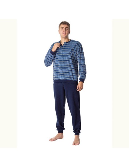 pijama en terciopelo para hombre dormen 50023t