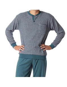 pijama de hombre para invierno en algodon polar dormen 50026