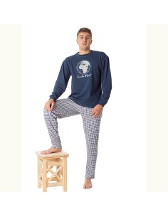 pijama de hombre para invierno en algodón dormen 50007