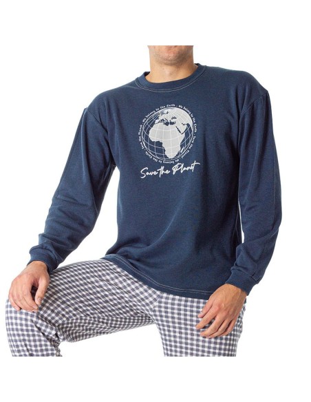 pijama en algodon de invierno para hombre dormen 50007