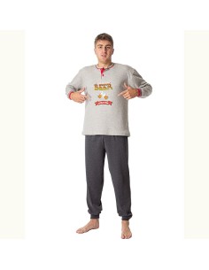 pijama de hombre en algodón cálido dormen 50005