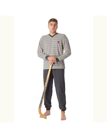 pijama para hombre de invierno en terciopelo dormen 50021a