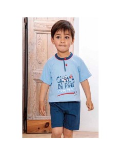 pijama infantil para niño en algodón de manga corta muslher 222009