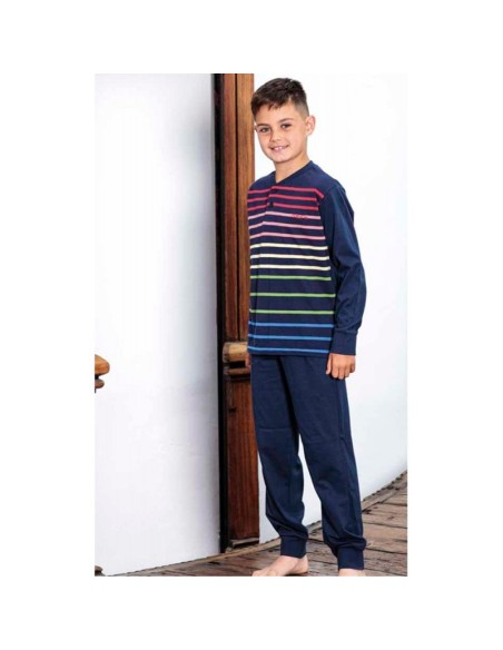 pijama de niño en manga larga de algodón fino muslher 223034