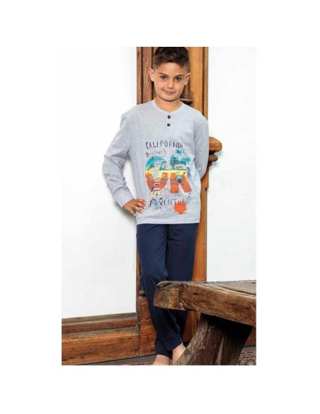 pijama de niño en manga larga fina de algodón muslher 223001