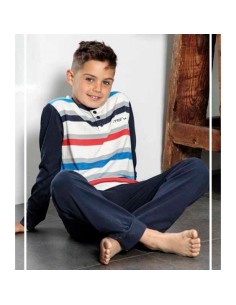 pijama de niño en manga larga de algodon fino muslher 223032