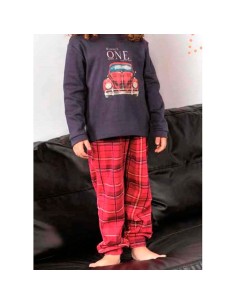 pijama infantil para niño en algodón cálido de manga larga muslher 212610