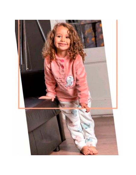 pijama infantil para niña en coralina suave 212614 muslher