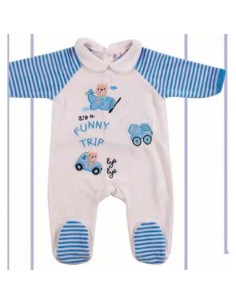 pijama pelele para bebe niño en terciopelo muslher 211612