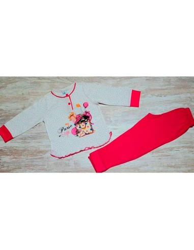pijama muslher infantil para niña en manga larga de algodon fino 212015