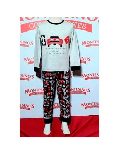 pijama de niño en algodon de manga larga fina muslher 213011