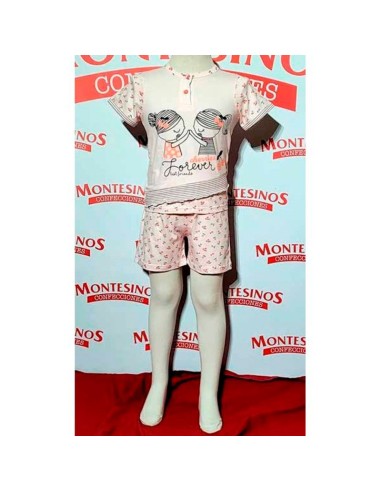 pijama para niña de verano en manga corta 214008 muslher