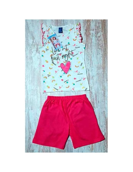 pijama de niña en algodón de tirantas muslher modelo summer