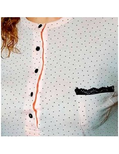 pijama de mujer en manga larga fino de algodon muslher 216008