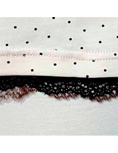 pijama de mujer en algodón fino muslher modelo rosa topos