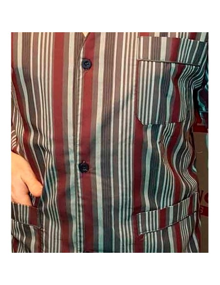 pijama de hombre abierto con bolsillo en tela de algodon muslher 215036