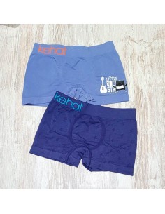 boxers para niño pack 2 unidades kehat 852 azul-marino