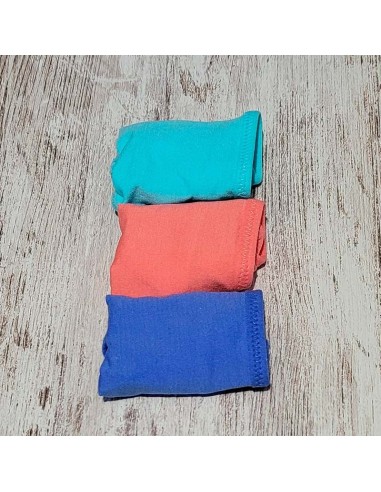 tanga de hilo para mujer pack azul-turquesa-naranja kehat