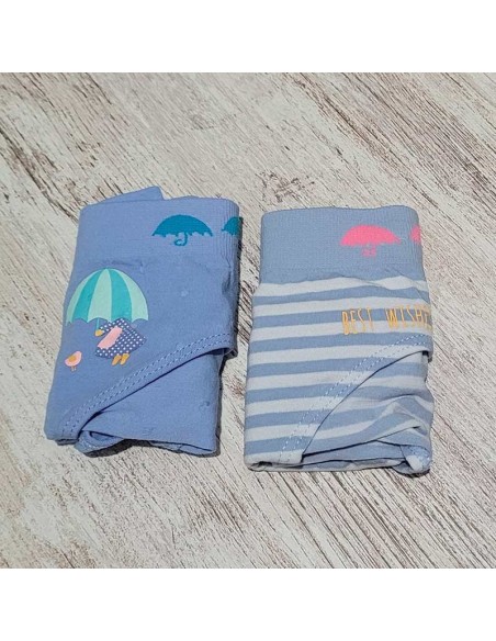 pack de bragas para niña en azul kehat en tono azul con dibujos