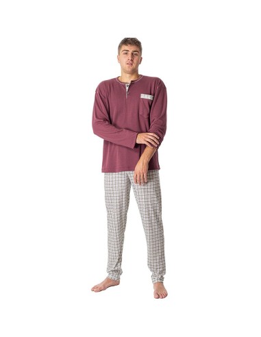 pijama de hombre en algodon para invierno dormen 50012