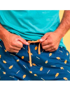 pijama de hombre en algodon para verano muydemi 340050