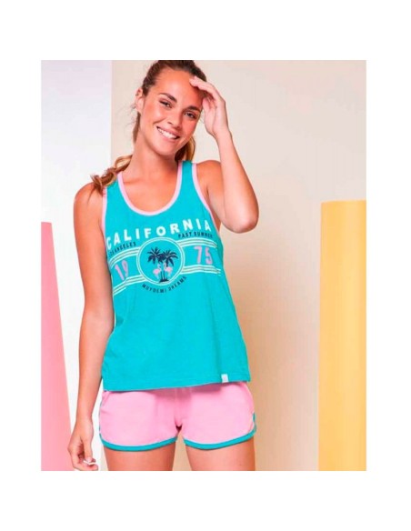 pijama de mujer en tirantas de algodón muydemi modelo California