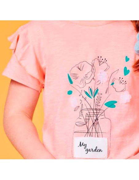pijama en algodón de verano para niña muydemi modelo florero
