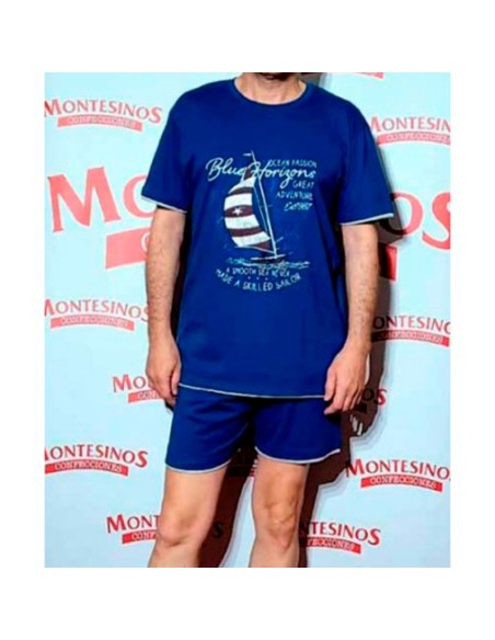 pijama de hombre en manga corta de algodon promise 32302