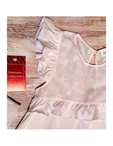 pijama de niña de comunión bordado en algodón modelo floral rapife