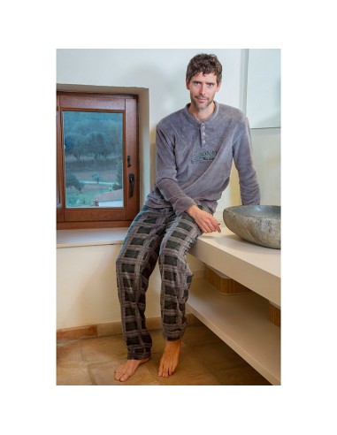 pijama de invierno para hombre en coralina muslher 235654