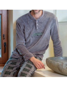 pijama de invierno para hombre en coralina muslher 235654