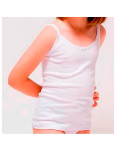 camiseta interior de niña en algodón elástico en tirantas rapife 2305
