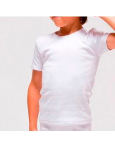 camiseta interior de niño en manga corta de algodon termico rapife 380