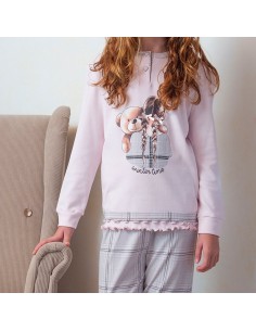 pijama de niña para invierno en algodon muslher 234607 osito