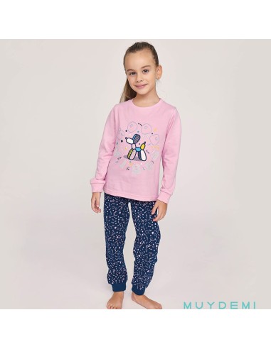 pijama de niña en algodon para invierno muydemi 670040 perrito