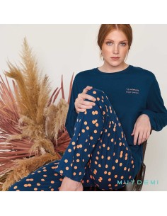 pijama de mujer para entre tiempo en tejido modal muydemi 572100